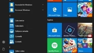 Come funziona lo “Start” di Windows 10