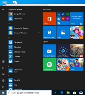 Come funziona lo “Start” di Windows 10